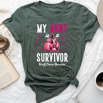 My Aunt Is A Survivor Of Support Breast Cancer Awareness Bella Canvas T-shirt - Thegiftio UK