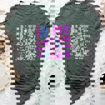 In My Autism Awareness Era Groovy Support Team Family Women Bella Canvas T-shirt - Monsterry