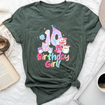 Birthday Girl 10Th Birthday Squish Squad Mallow Girls Bella Canvas T-shirt - Thegiftio UK