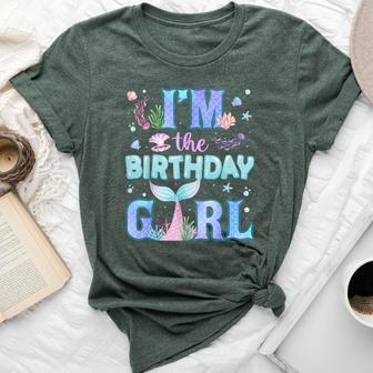 Im The Birthday Girl Mermaid Family Party Matching Bella Canvas T-shirt - Thegiftio UK