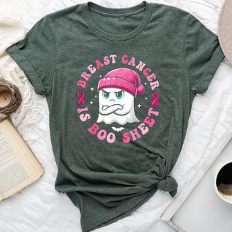 Breast Cancer Is Boo Sheet Retro Halloween Ghost Women Bella Canvas T-shirt - Thegiftio UK