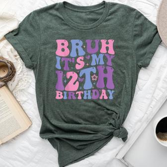 Bruh It's My 12Th Birthday Girl Boy 12 Year Old Birthday 12 Bella Canvas T-shirt - Thegiftio UK