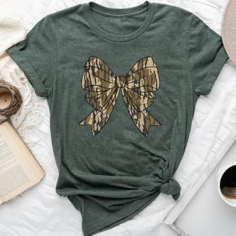 Camo Coquette Bow Duck Hunt Duck Hunting Girls Kid Bella Canvas T-shirt - Thegiftio UK