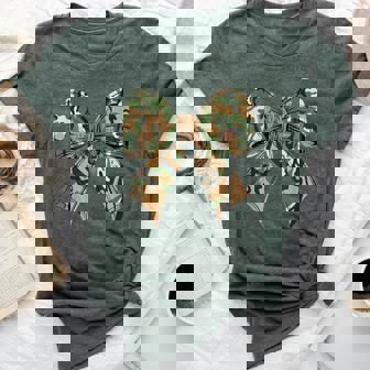 Camo Coquette Bow Hunting Camouflage Old Hunter Girls Bella Canvas T-shirt - Thegiftio
