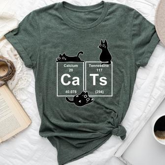 Cat Chemistry Periodic Table Cat Dad Cat Mom Bella Canvas T-shirt - Thegiftio UK