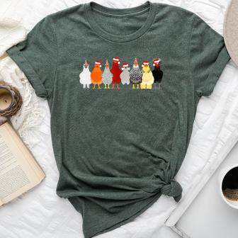 Christmas Chicken Squad Cute Chicken Farm Animals Bella Canvas T-shirt - Thegiftio UK