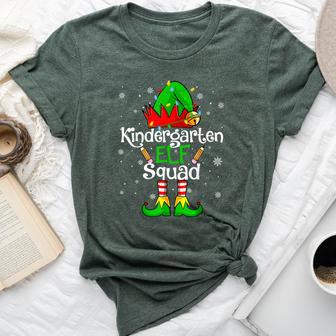 Christmas Kindergarten Elf Squad Teacher Student Bella Canvas T-shirt | Seseable UK