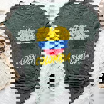 Colombia Heart Flag Bella Canvas T-shirt | Mazezy