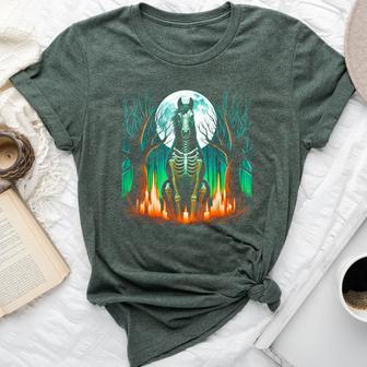 Cool Horse Skeleton Halloween Christmas Birthday Bella Canvas T-shirt - Thegiftio UK