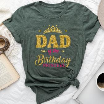 Dad Of The Birthday Princess Girls Party Bella Canvas T-shirt - Thegiftio UK