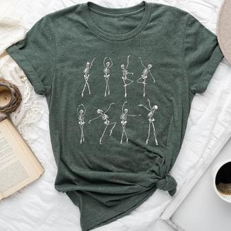 Dancing Skeleton Ballerinas Halloween Costume Ballet Girl Bella Canvas T-shirt | Seseable UK