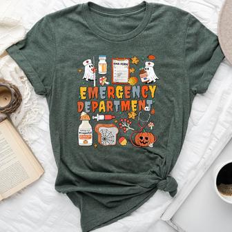 Emergency Department Er Nurse Halloween Spooky Season Bella Canvas T-shirt - Thegiftio UK