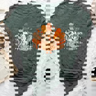 Fall Autumn Turkey Thanksgiving Family Matching Girls Bella Canvas T-shirt | Mazezy