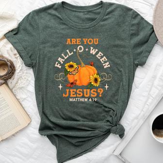 Are You Fall-O-Ween Jesus Christian Halloween Pumpkin Bella Canvas T-shirt - Thegiftio UK