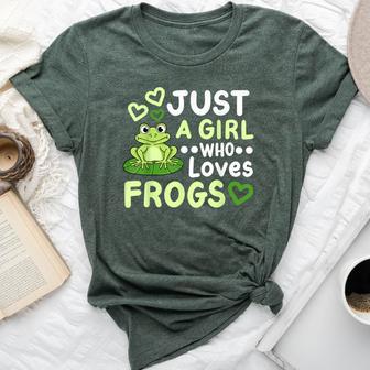 Frog Frogs Frog Owner Frog Lover For Girls Women Bella Canvas T-shirt - Thegiftio UK