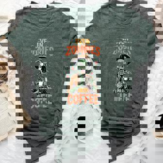 Halloween Caffeine Coffee Zombie Bella Canvas T-shirt - Monsterry