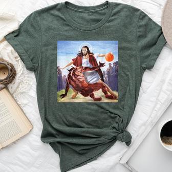 Jesus Crossing Up The Devil Christian Religious Bella Canvas T-shirt - Thegiftio UK
