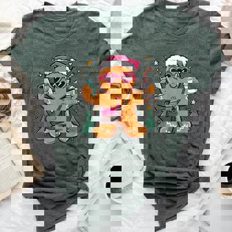 Gingerbread Man Cookie Santa Claus Hat Christmas Boys Girls Bella Canvas T-shirt - Seseable