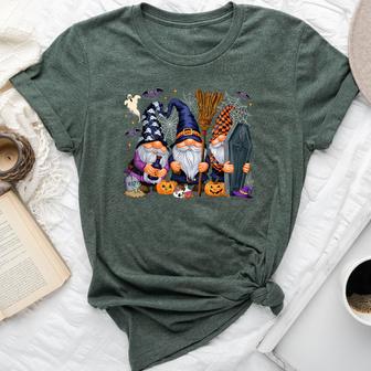 Gnome Witch Halloween Pumpkin Autumn Fall Holiday 2024 Bella Canvas T-shirt - Thegiftio UK