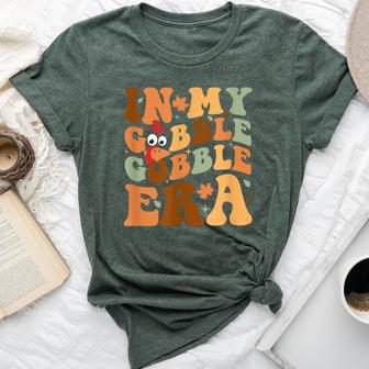 In My Gobble Gobble Era Groovy Thanksgiving Day Family Bella Canvas T-shirt - Thegiftio UK