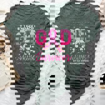 By Grace God Im A Survivor Breast Cancer Survivor Bella Canvas T-shirt | Mazezy