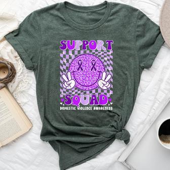 Groovy Domestic Violence Awareness Support Squad Bella Canvas T-shirt - Thegiftio UK