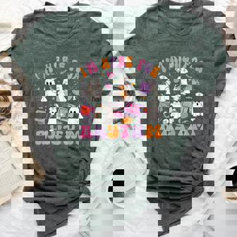 Groovy I'm Here For Rhythm Halloween Cardiology Nurse Crew Bella Canvas T-shirt | Mazezy