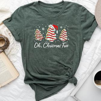 Groovy Oh Christmas Tree Cakes Debbie Becky Jen Cake Lovers Bella Canvas T-shirt - Thegiftio UK