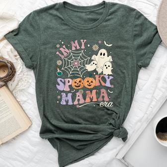 Groovy In My Spooky Mama Era Ghost Halloween Costume Womens Bella Canvas T-shirt | Seseable UK