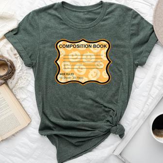 Halloween Teacher Composition Book Notebook Costume Bella Canvas T-shirt | Seseable UK