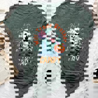 Halloween Will Trade Brother For Candy Ghost Kid Girl Boy Bella Canvas T-shirt - Thegiftio