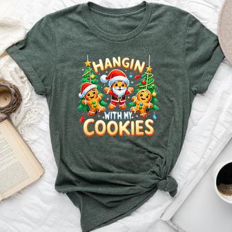 Hangin With My Cookies Gingerbread Christmas Teacher Bella Canvas T-shirt - Thegiftio UK