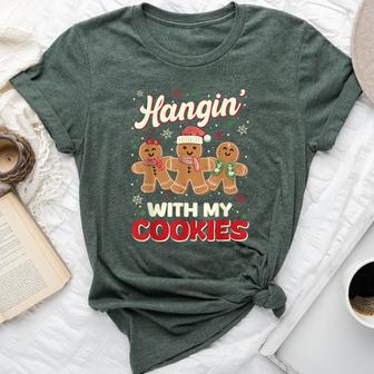 Hangin With My Cookies Gingerbread Man Xmas Teacher Bella Canvas T-shirt - Thegiftio UK