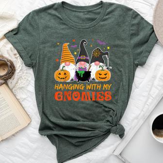 Hanging With My Gnomies Costume Halloween Gnome Women Bella Canvas T-shirt | Seseable UK