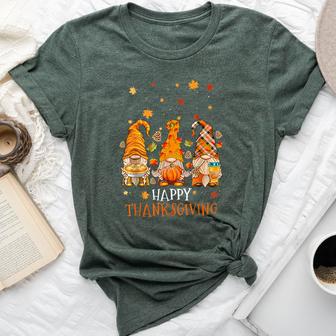 Happy Thanksgiving Three Gnomes Pumpkin Spice Autumn Fall Bella Canvas T-shirt - Thegiftio UK