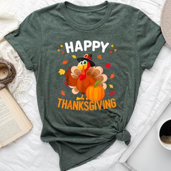 Happy Thanksgiving Turkey Day Autumn Fall Family Women Bella Canvas T-shirt - Thegiftio UK