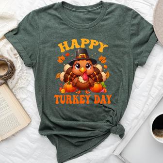 Happy Turkey Day For Happy Thanksgiving Fall Bella Canvas T-shirt - Thegiftio UK