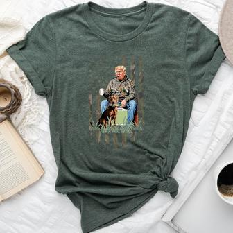 Hunting Trump Camouflage Usa Flag Duck Hunting Season Maga Bella Canvas T-shirt - Thegiftio UK
