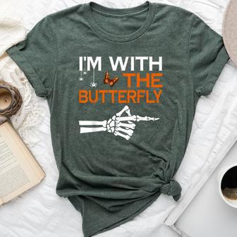 I'm With The Butterfly Costume Halloween Matching Couple Bella Canvas T-shirt | Seseable UK