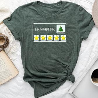 I'm Working For Christmas Break 5 Stars Christmas Teacher Bella Canvas T-shirt - Thegiftio UK
