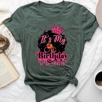 It's My Birthday Queen African American Afro Black Women Bella Canvas T-shirt - Thegiftio UK