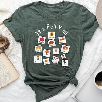 It's Fall Y'al Speech Therapy Slp Teacher Appreciation Bella Canvas T-shirt - Thegiftio UK