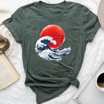 Katsushika Hokusai Japanese Great Wave Kanagawa Bella Canvas T-shirt - Thegiftio UK