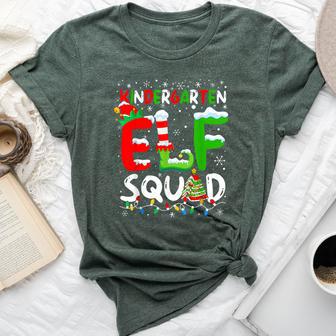 Kindergarten Elf Squad Christmas Elf Student Teacher Bella Canvas T-shirt | Seseable UK