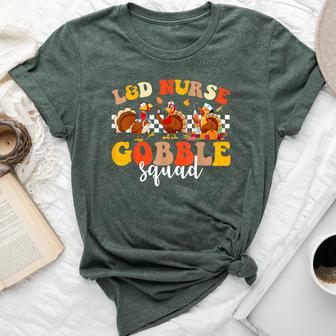Labor And Delivery L&D Nurse Gobble Squad Thanksgiving Bella Canvas T-shirt - Thegiftio UK