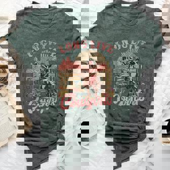 Long Live Country Cute Cowgirl Riding Horse Howdy Rodeo Bella Canvas T-shirt - Thegiftio