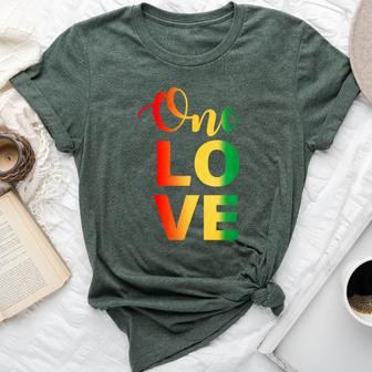 Love One Rasta Reggae Hipster Jamaica Vacation Bella Canvas T-shirt - Thegiftio UK