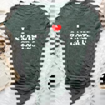 I Love Spanish Girls I Heart Spanish Girls Bella Canvas T-shirt - Monsterry