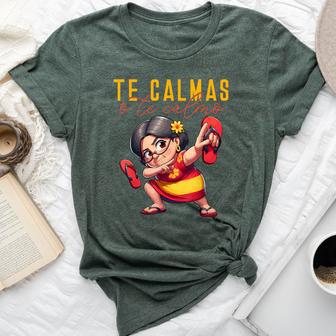 Mexican Spanish Mother Mom Expression Te Calmas O Te Calmo Bella Canvas T-shirt - Thegiftio UK