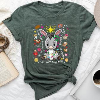 Mi Burrito Sabanero Mexican Christmas Donkey Spanish Xmas Bella Canvas T-shirt - Thegiftio UK